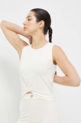 Fila top Carnac damski kolor beżowy. Brązowe topy Fila, l, bez wzorów, z bawełny, bez kołnierzyka, bez ramiączek. Za 169.99 zł.