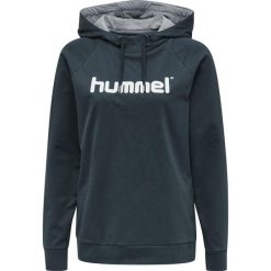 Damska bluza z kapturem Hummel Hmlgo Logo. Czarne bluzy z kapturem Hummel, xs, bez wzorów, z polaru, do piłki ręcznej. Za 202.50 zł.