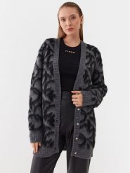 Pinko Kardigan Iguana 101712 A14L Szary Regular Fit. Szare swetry Pinko, l, bez wzorów, z syntetyku, bez ramiączek. Za 2,219.00 zł.