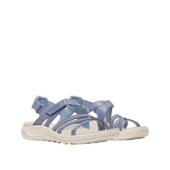 Sandały Merrell Harbor Backstrap Niebiesko-Beżowe. Brązowe sandały Merrell, bez wzorów, z materiału, bez obcasa, bez zapięcia. Za 572.00 zł.