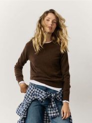 Wełniany sweter z dodatkiem kaszmiru - brązowy. Brązowe swetry Reserved, l, bez wzorów, z kaszmiru, bez ramiączek. Za 299.99 zł.