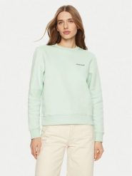Guess Jeans Bluza W4YQ07 KC811 Zielony Regular Fit. Zielone bluzki Guess Jeans, s, z aplikacjami, z bawełny, bez kaptura. Za 229.99 zł.