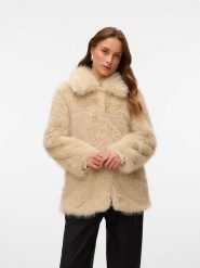 Vero Moda Kurtka przejściowa w kolorze beżowym rozmiar: L. Brązowe kurtki Vero Moda, l, bez wzorów, bez kaptura. Za 214.19 zł.