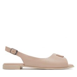 Sandały Lasocki. Brązowe sandały Lasocki, bez wzorów, bez obcasa, na płaskiej podeszwie, bez zapięcia. Za 159.99 zł.