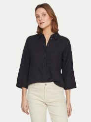 Vila Koszula Lania 14089485 Czarny Regular Fit. Czarne koszule Vila, bez wzorów, z bawełny, bez kołnierzyka, bez ramiączek. Za 89.99 zł.