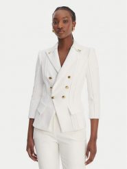 Elisabetta Franchi Marynarka GI-218-61E2-V780 Biały Regular Fit. Białe marynarki i żakiety Elisabetta Franchi, bez wzorów, z syntetyku, bez ramiączek. Za 3,319.00 zł.