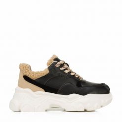 Damskie sneakersy ze sztucznym futrem. Białe buty sportowe lifestyle Wittchen, bez wzorów, z materiału, biznesowe, bez zapięcia. Za 569.90 zł.