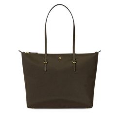 Torebka LAUREN RALPH LAUREN. Zielone shopper bag Lauren Ralph Lauren, bez wzorów, bez dodatków. Za 639.99 zł.