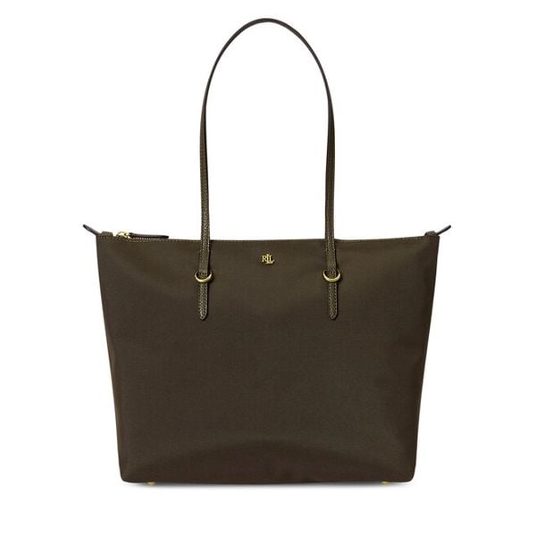Torebka LAUREN RALPH LAUREN. Zielone shopper bag Lauren Ralph Lauren, bez wzorów, bez dodatków. Za 639.99 zł.