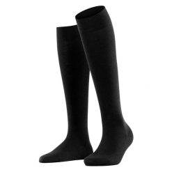 Podkolanówki damskie Falke Softmerino. Niebieskie skarpetki Falke, bez wzorów, z bawełny. Za 149.00 zł.