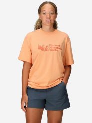 Marmot Koszulka funkcyjna "MMW" w kolorze pomarańczowym rozmiar: XS. Pomarańczowe t-shirty sportowe Marmot, xs, bez wzorów, z materiału, bez ramiączek, outdoorowe. Za 79.03 zł.