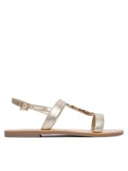 Patrizia Pepe Sandały PPJ402.27 Złoty. Żółte sandały Patrizia Pepe, bez wzorów, ze skóry, bez obcasa, na płaskiej podeszwie, bez zapięcia. Za 559.99 zł.