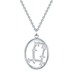 Trilani Naszyjnik srebrny srebro wysokiej próby Cyrkonia srebrny Naszyjniki 1 ct Damski. Szare naszyjniki Trilani, z materiału, z cyrkonią, srebrne. Za 119.99 zł.