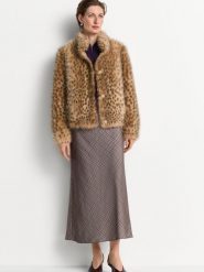 Rich & Royal kurtka ze sztucznego futra Kobiety brązowy, 38. Brązowe kurtki Rich & Royal, bez wzorów, eleganckie, bez kaptura. Za 1,199.95 zł.