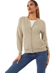 WITT WEIDEN Kardigan w kolorze beżowym rozmiar: 50. Brązowe swetry WITT WEIDEN, bez wzorów, bez ramiączek. Za 130.99 zł.