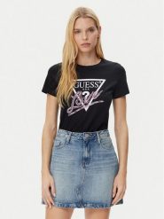 Guess T-Shirt W5GI05 I3Z14 Czarny Regular Fit. Czarne t-shirty Guess, xs, z aplikacjami, z bawełny, bez kołnierzyka, bez ramiączek. Za 149.99 zł.