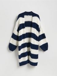 Długi kardigan - wielobarwny. Swetry Reserved, l, bez wzorów, z dzianiny, bez ramiączek. Za 159.99 zł.