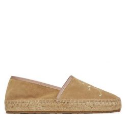 Espadryle LOVE MOSCHINO. Brązowe espadryle Love Moschino, bez wzorów, bez obcasa. Za 669.99 zł.