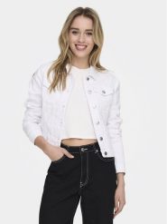 ONLY Kurtka jeansowa Woder 15243147 Biały Regular Fit. Białe kurtki ONLY, m, bez wzorów, z bawełny, bez kaptura. Za 159.99 zł.