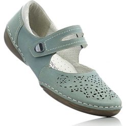 Wygodne baleriny skórzane bonprix niebieski dżins. Baleriny marki bonprix. Za 239.99 zł.