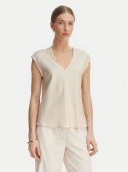 Rinascimento Bluzka CFC0127631003 Beżowy Regular Fit. Brązowe bluzki Rinascimento, xl, bez wzorów, z syntetyku, bez kołnierzyka, bez ramiączek. Za 229.99 zł.