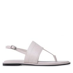 Sandały Calvin Klein. Sandały Calvin Klein, bez wzorów, bez obcasa, na płaskiej podeszwie, bez zapięcia. Za 459.99 zł.