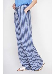 Le Jardin du Lin Spodnie w kolorze niebieskim rozmiar: 42. Niebieskie spodnie materiałowe Le jardin du lin, bez wzorów, z materiału, z podwyższonym stanem. Za 100.99 zł.