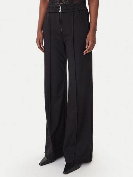 Patrizia Pepe Spodnie materiałowe 8P0813/A715 Czarny Wide Leg. Czarne spodnie materiałowe Patrizia Pepe, bez wzorów, z materiału. Za 1,159.00 zł.
