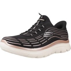 Buty SKECHERS PLUS SOFT LUSTER Czarny. Czarne buty trekkingowe Skechers, z syntetyku, bez zapięcia. Za 383.36 zł.