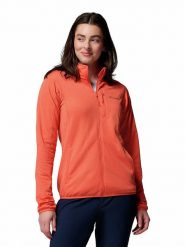 Columbia Kurtka polarowa "Essential Hike Grid" w kolorze pomarańczowym rozmiar: XS. Pomarańczowe kurtki Columbia, xs, bez wzorów, z polaru, bez kaptura. Za 189.95 zł.