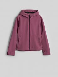 4F Kurtka softshell wiatroodporna membrana 5000 damska - różowa XL. Czerwone kurtki przejściowe sportowe 4f, l, bez wzorów, z softshellu, bez kaptura, trekkingowe. Za 299.99 zł.