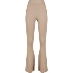 Legginsy damskie Urban Classics Rib Knit Bootcut GT. Brązowe legginsy Urban Classics, bez wzorów. Za 237.00 zł.
