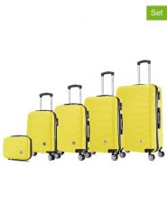 Geographical Norway 5-częściowy zestaw "Solomun" w kolorze żółtym rozmiar: onesize. Żółte walizki Geographical Norway. Za 543.99 zł.