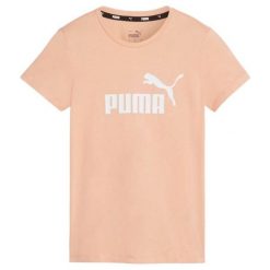 T-shirt Damski Logo Essential. Brązowe t-shirty Puma, xl, bez wzorów, sportowe, bez kołnierzyka, bez ramiączek. Za 128.99 zł.