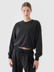 4F Bluza dresowa nierozpinana bez kaptura damska - czarna S. Czarne bluzy bez kaptura 4f, s, bez wzorów, z bawełny, bez kaptura. W wyprzedaży za 79.99 zł.