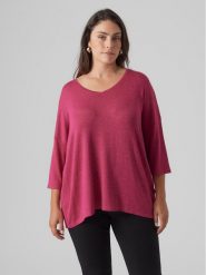 Vero Moda Curve Bluzka Brianna 10297287 Czerwony Regular Fit. Czerwone bluzki Vero Moda Curve, bez wzorów, z syntetyku, bez kołnierzyka, bez ramiączek. Za 59.99 zł.