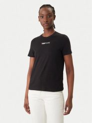 Tommy Jeans T-Shirt DW0DW22277 Czarny Regular Fit. Czarne t-shirty Tommy Jeans, xs, bez wzorów, z bawełny, bez kołnierzyka, bez ramiączek. Za 129.99 zł.