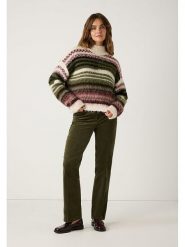 More & More Sweter w kolorze bordowo-kremowo-ciemnozielonym rozmiar: 46. Zielone swetry More & More, bez wzorów, bez ramiączek. Za 179.22 zł.