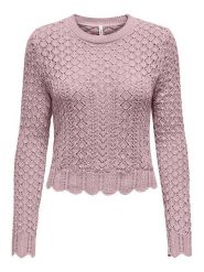 ONLY Sweter w kolorze jasnoróżowym rozmiar: M. Różowe swetry ONLY, m, bez wzorów, bez ramiączek. Za 88.23 zł.