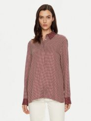Tommy Hilfiger Koszula WW0WW44036 Bordowy Relaxed Fit. Czerwone koszule Tommy Hilfiger, bez wzorów, z wiskozy, bez kołnierzyka, bez ramiączek. Za 299.99 zł.