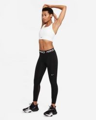 Legginsy Nike Pro 365, Kobiety. Białe legginsy Nike, bez wzorów, z materiału. Za 336.00 zł.