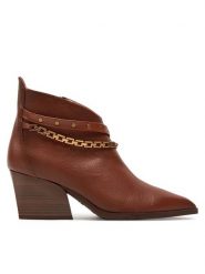 Hispanitas Botki Cervo-I24 HI243597 Brązowy. Brązowe botki Hispanitas, bez wzorów, ze skóry, bez obcasa, na słupku, bez zapięcia. Za 639.99 zł.