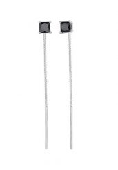 Elli Damskie kolczyki wiszące podłużne Geo Minimal Pull Through z kryształami cyrkoni w srebrze 925 Sterling Silver Kolczyki 1 ct. Szare kolczyki Elli, z cyrkonią, srebrne. Za 293.99 zł.