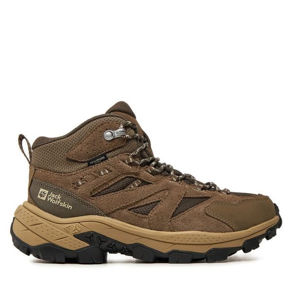 Trekkingi Jack Wolfskin. Brązowe buty sportowe lifestyle Jack Wolfskin, bez wzorów, sportowe, bez zapięcia. Za 649.99 zł.