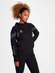 Bluza z kapturem dla kobiet Hummel Travel. Czarne bluzy z kapturem Hummel, na wiosnę, uniwersalny, bez wzorów, z bawełny, z kapturem, na fitness i siłownię. Za 235.50 zł.