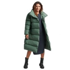 Damska długa kurtka Superdry. Zielone kurtki Superdry, na zimę, s, bez wzorów, z elastanu, klasyczne, bez kaptura. Za 412.00 zł.