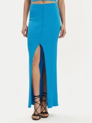 Patrizia Pepe Spódnica maxi 2G0969/K182-CA04 Niebieski Slim Fit. Niebieskie spódnice Patrizia Pepe, bez wzorów, z wiskozy, maxi. Za 589.99 zł.