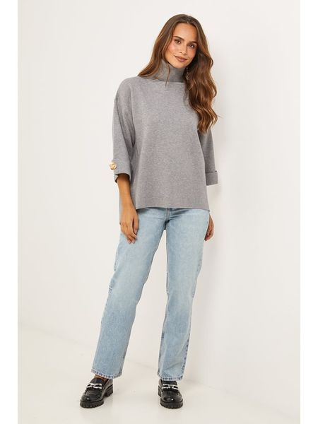 Soft Cashmere Golf w kolorze szarym rozmiar: 38/40. Szare swetry Soft Cashmere, bez wzorów, klasyczne, bez ramiączek. Za 131.12 zł.