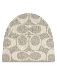 Coach Czapka CCT78 Beżowy. Brązowe czapki zimowe Coach, bez wzorów, z poliesteru. Za 319.99 zł.