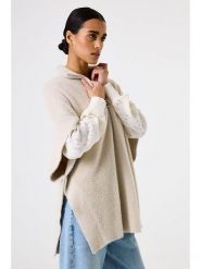 Garcia Sweter w kolorze beżowym rozmiar: L. Brązowe swetry Garcia, l, bez wzorów, bez ramiączek. Za 113.99 zł.